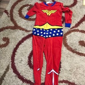 Wonder Woman Footed Pajamas Medium